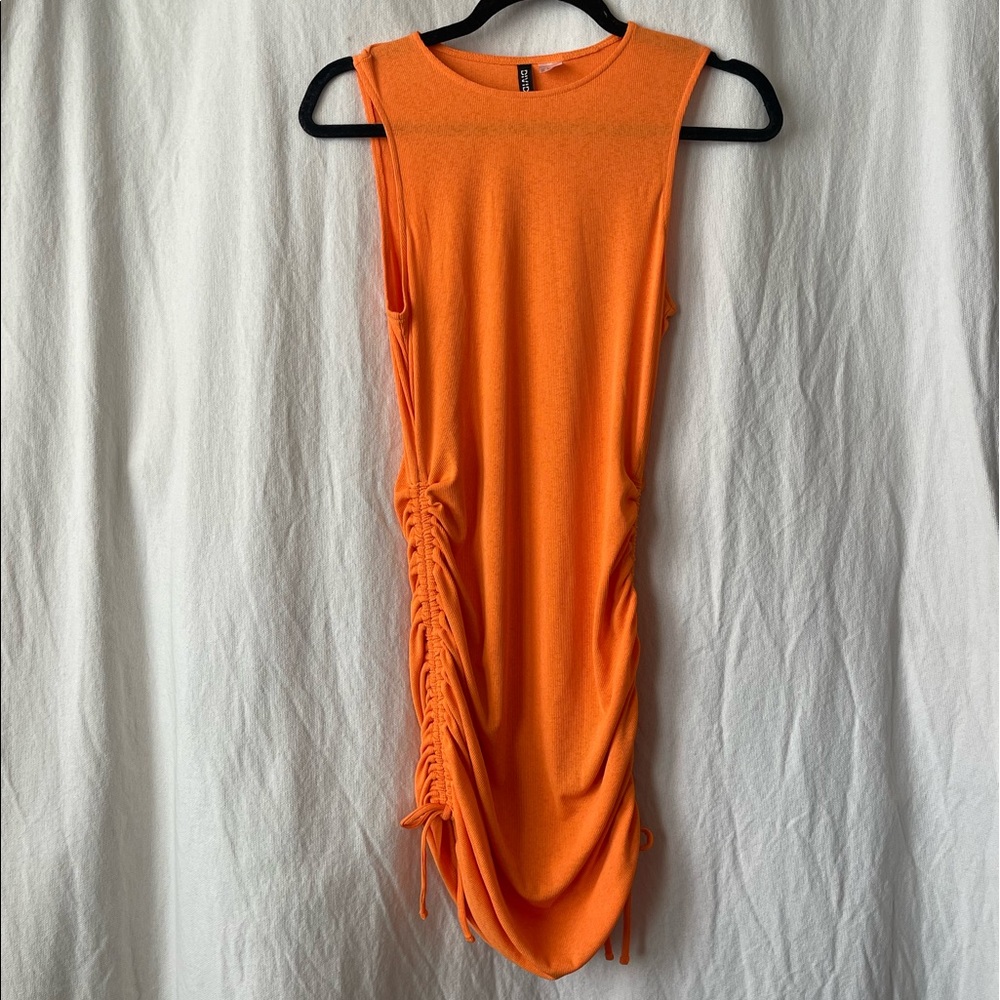 Orange H&M Side Tie Dress